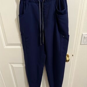 Jaanuu Blue Cargo Pants with Elastic Waistband